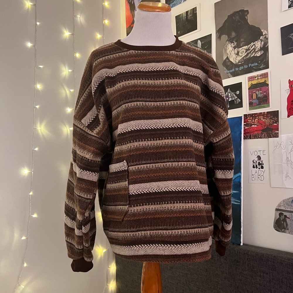 Vintage “LCALE” multicolored striped sweater. Size L